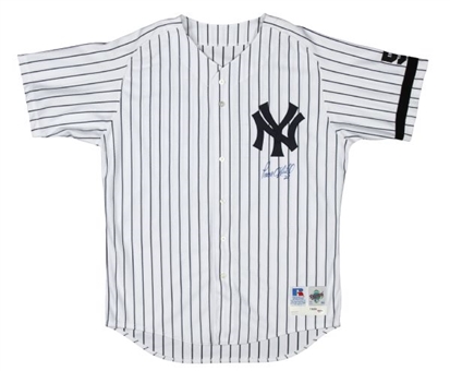 1999 Paul ONeill Game Used and Signed New York Yankees Home Jersey With DiMaggio Patch